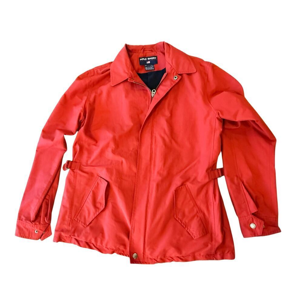 POLO Sport Ralph Lauren Red Jacket Coat Women size L Preppy Casual